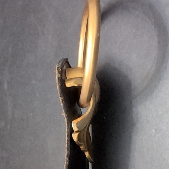 Beechers Brook black Leather Women's Belt with Gold Toned Metal Buckle . - Picture 3 of 11